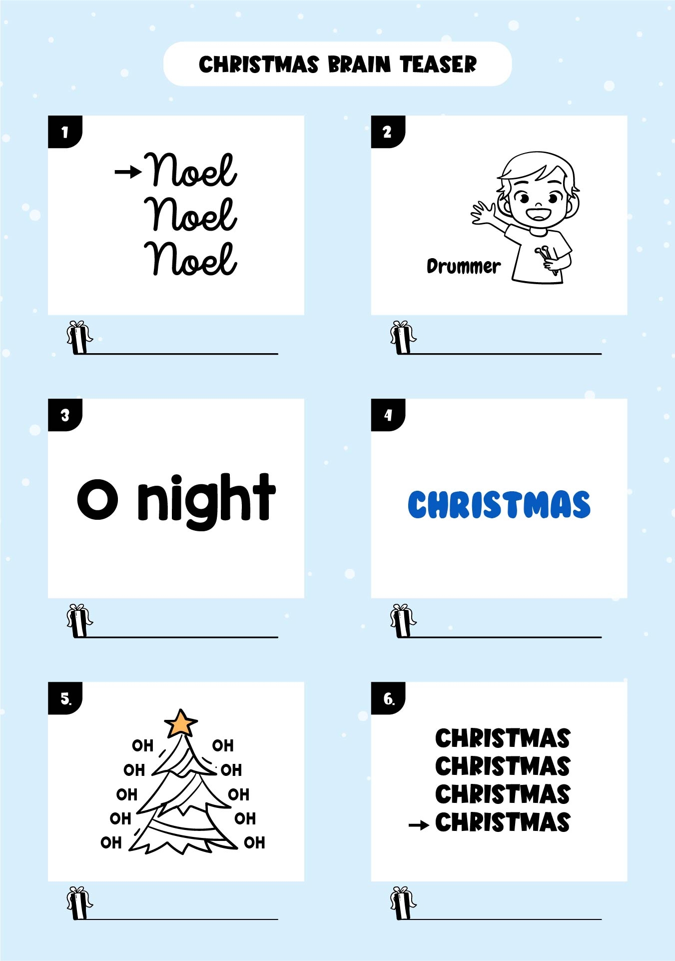 Christmas Brain Teasers 15 Free PDF Printables Printablee