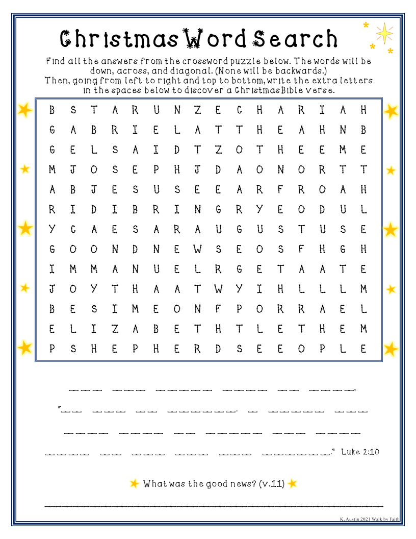 Christmas Word Search And Crossword The Birth Of Jesus Puzzle Made By Teachers Christmas Word Search And Crossword The Birth Of Jesus Puzzle Made By Teachers