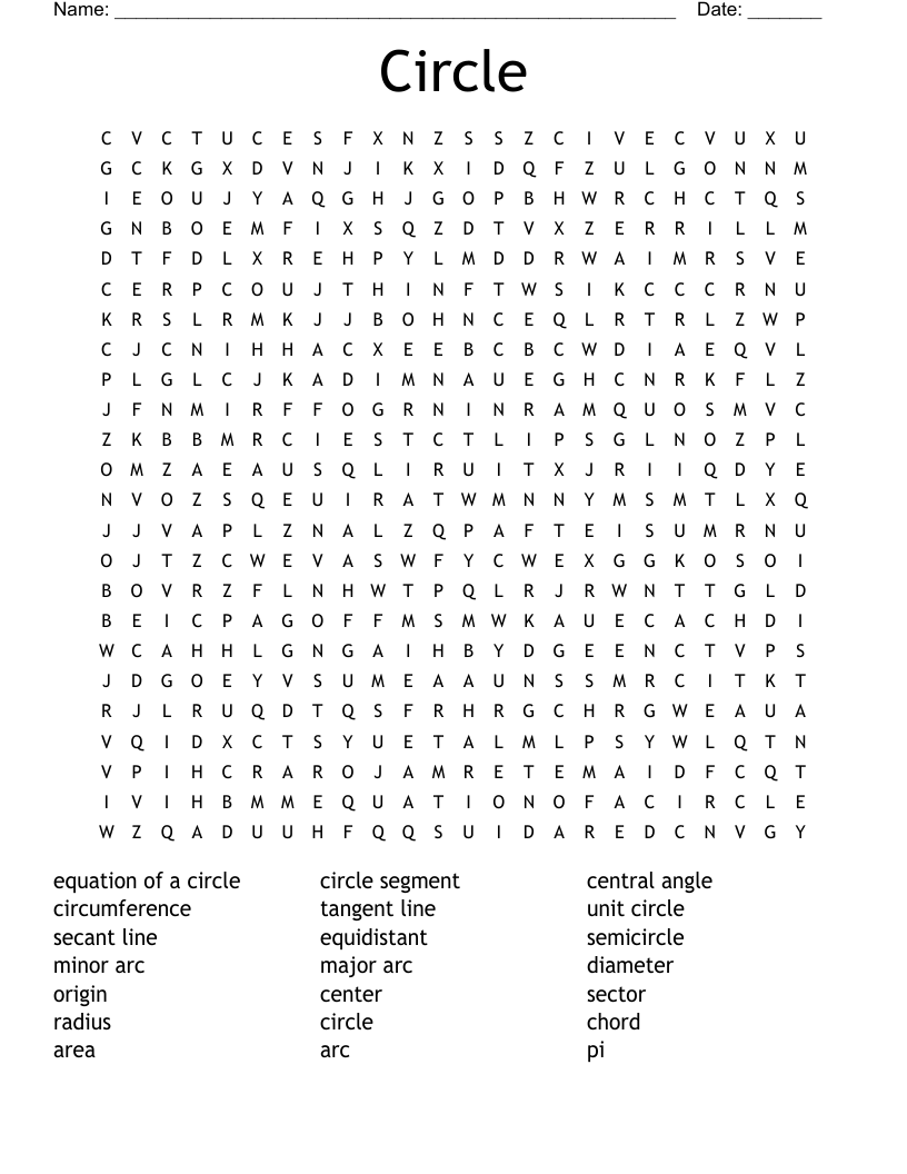 Circle Word Search WordMint
