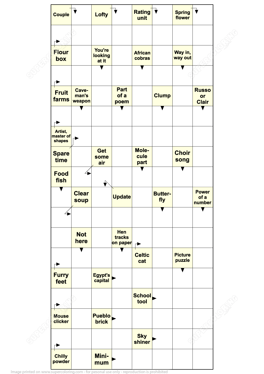 Clues In Squares Scandinavian Crossword Puzzle For Adults Free Printable Worksheets
