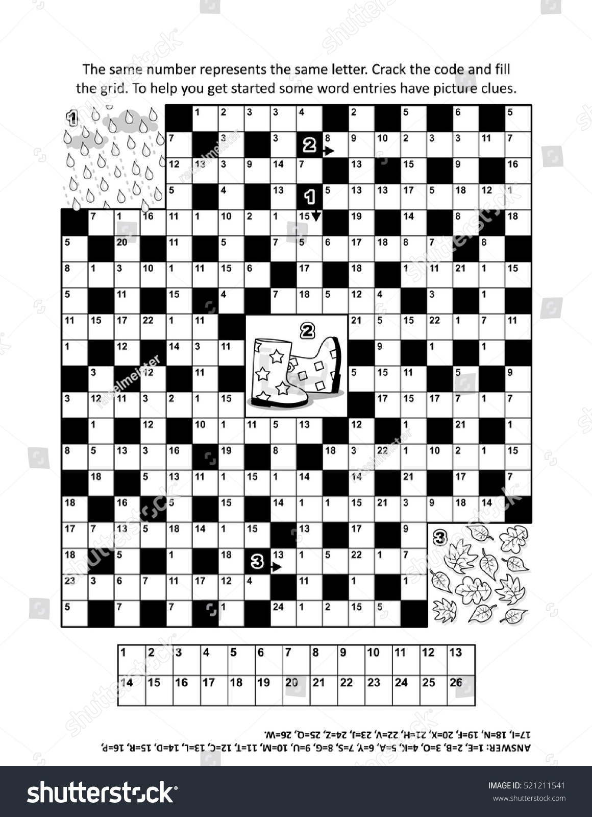 Codebreaker Codeword Code Cracker Crossword Puzzle Stock Vector Royalty Free 521211541 Shutterstock