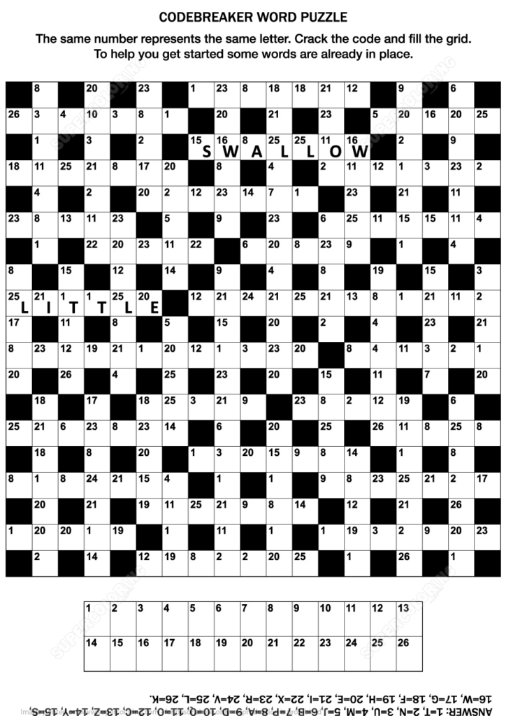 Printable Code Breakers Code Breaker Puzzles Printable - puzzle.premiumprintable.com