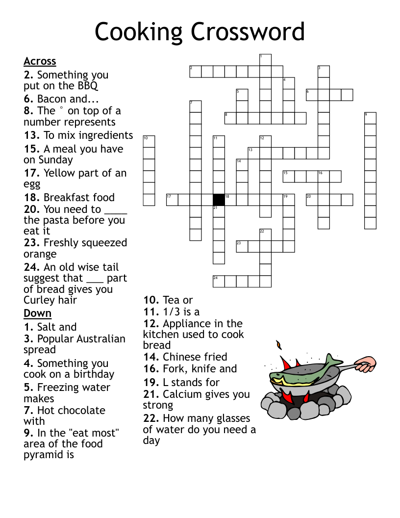Cooking Crossword WordMint