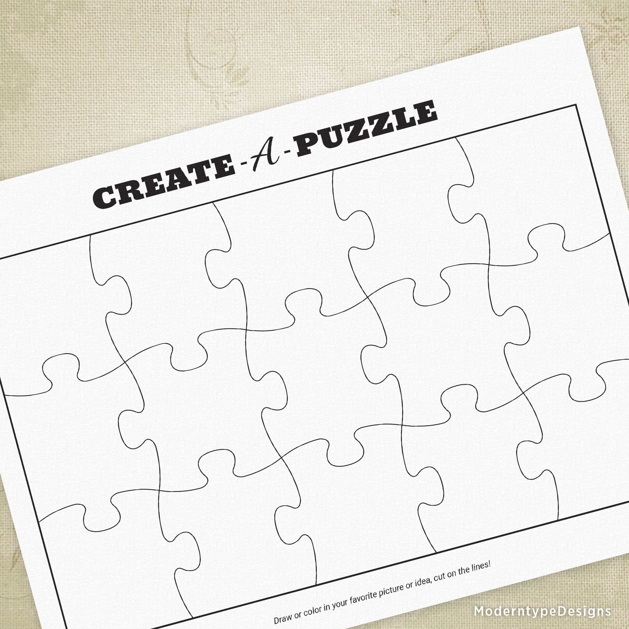 Create a Puzzle Printable 1