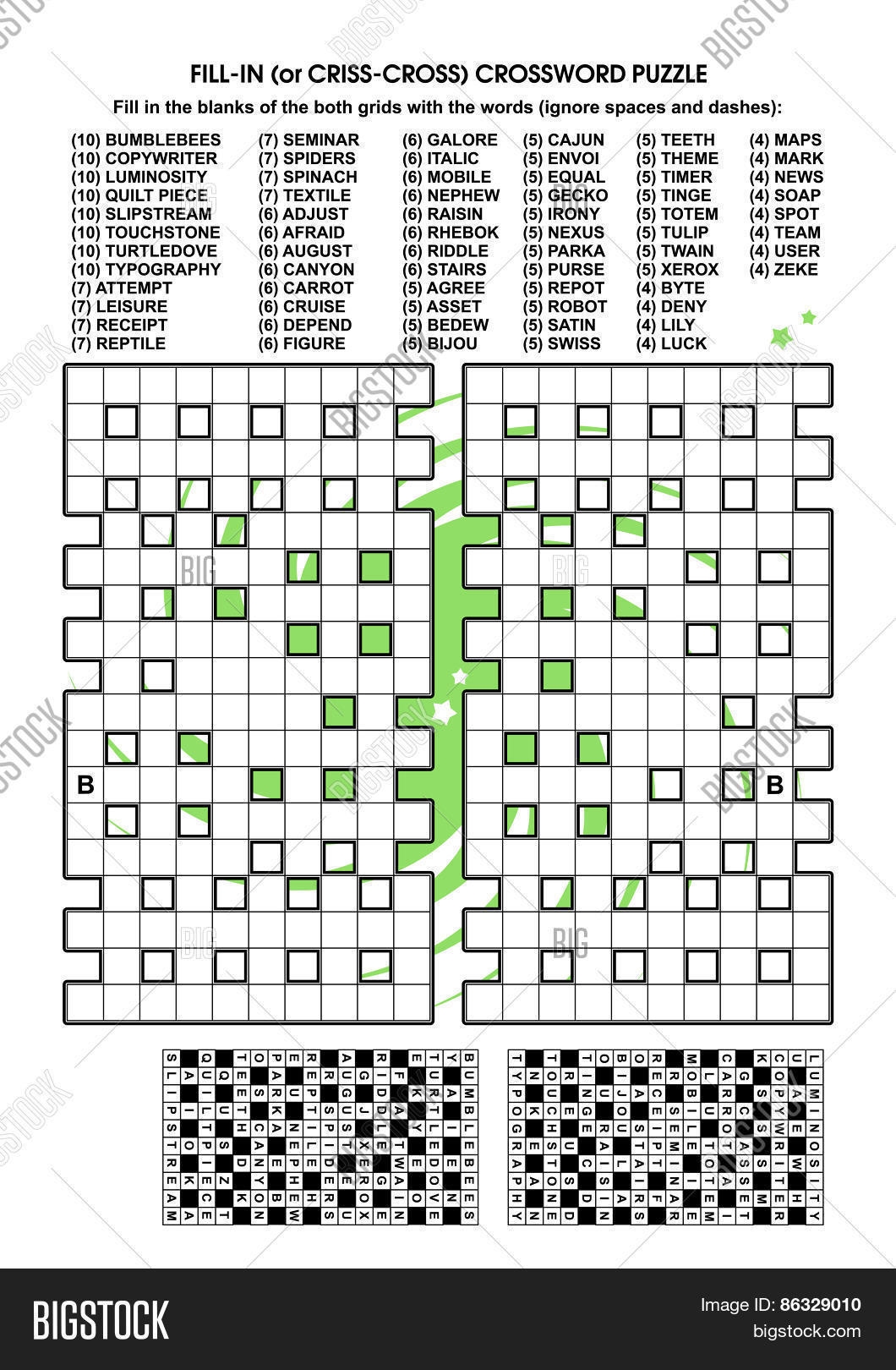 Criss cross Word Vector Photo Free Trial Bigstock