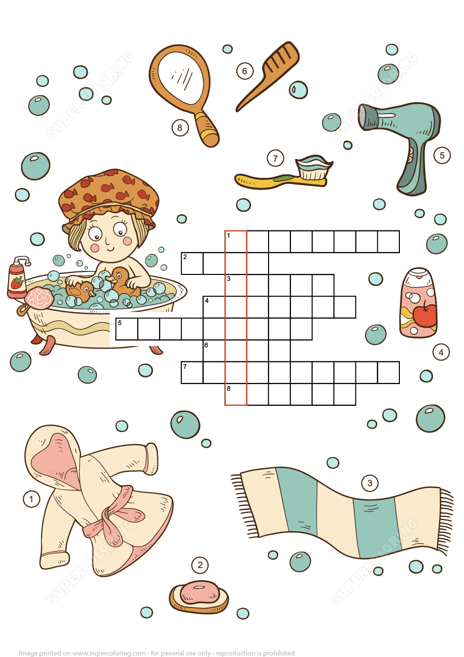 Crossword Puzzle For Girls Free Printable Worksheets