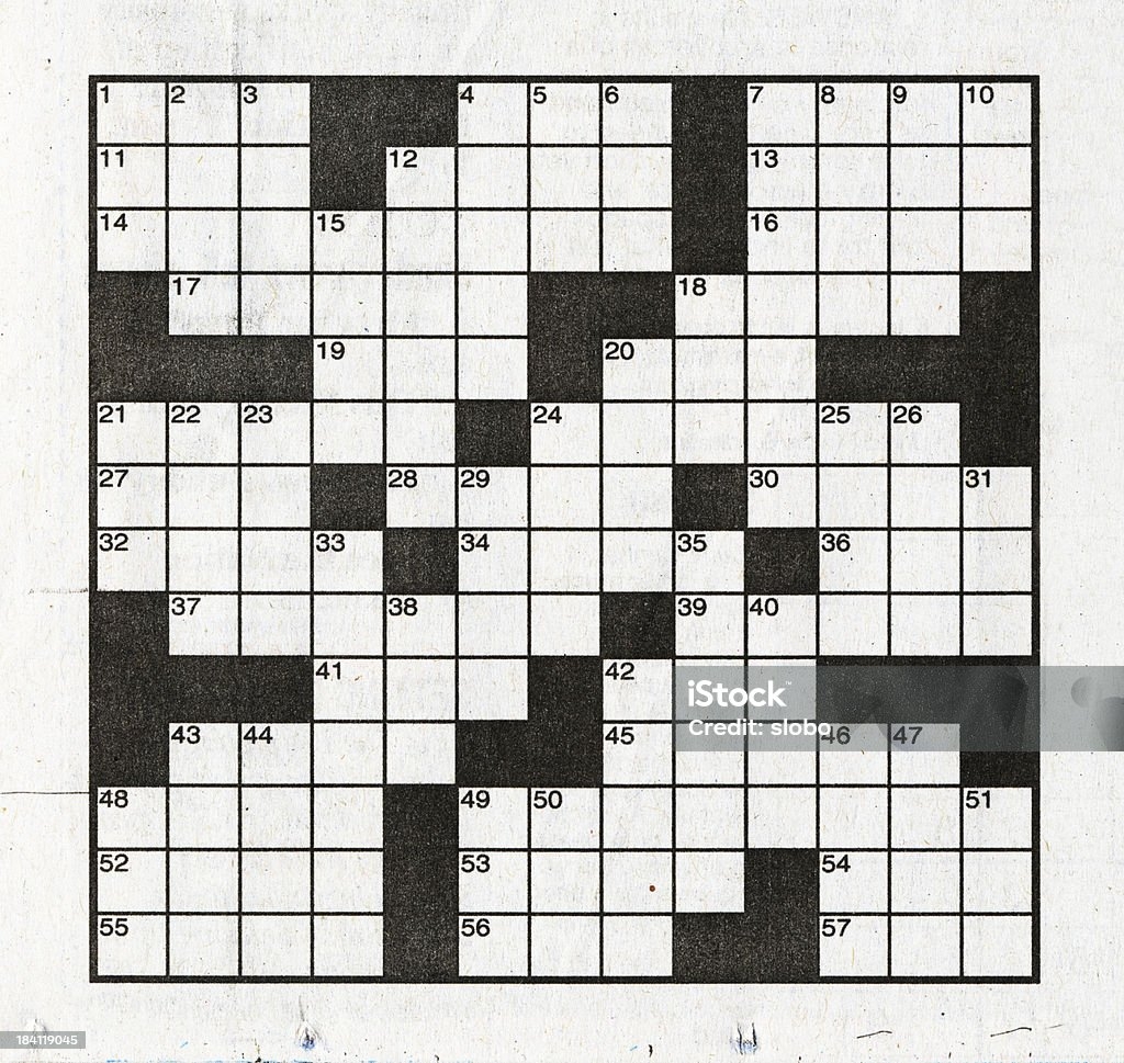 Crossword Puzzle Stock Photo Download Image Now Crossword Puzzle Newspaper No People IStock