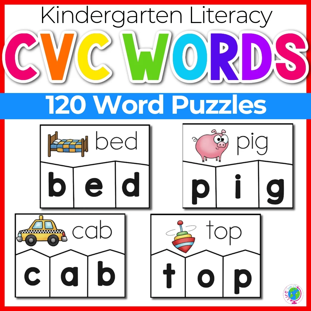 CVC Word Family Puzzles Life Over C s