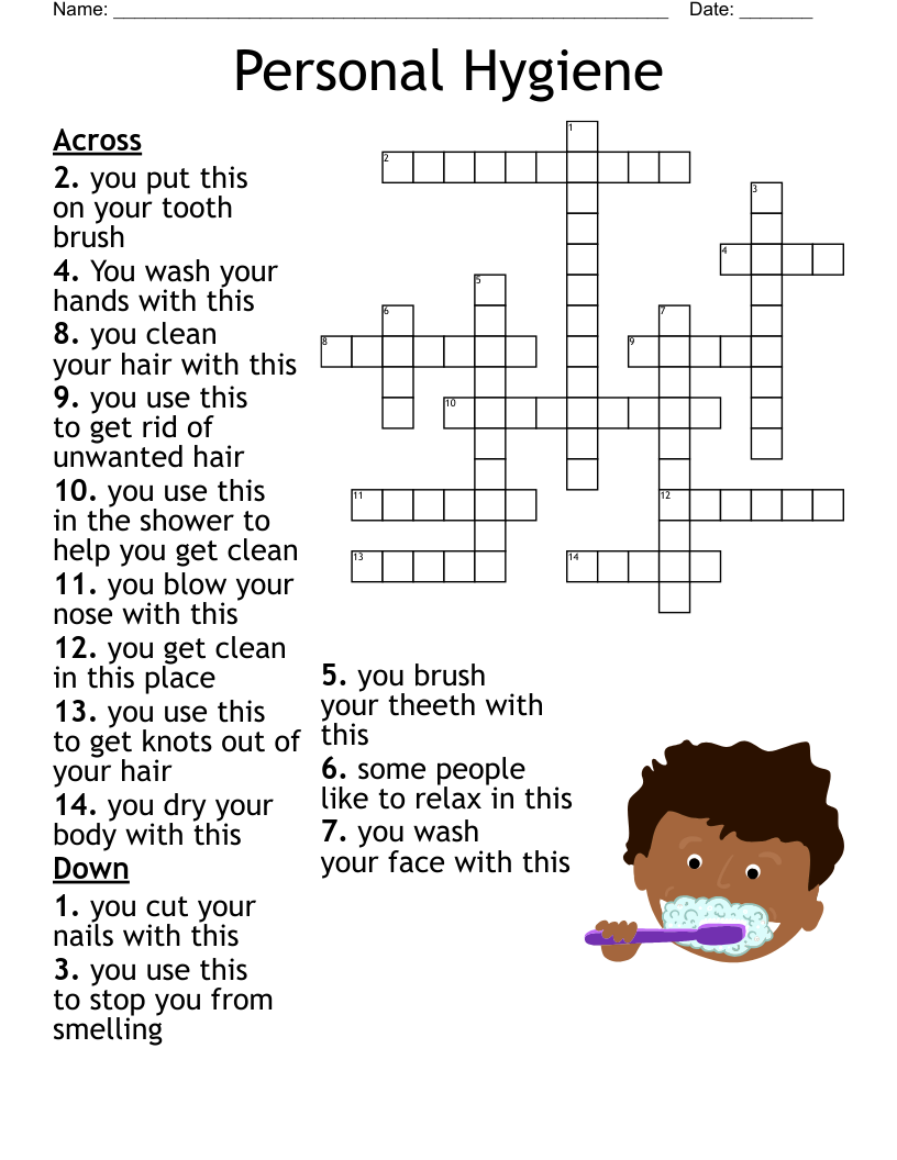Daily Activities Crossword WordMint