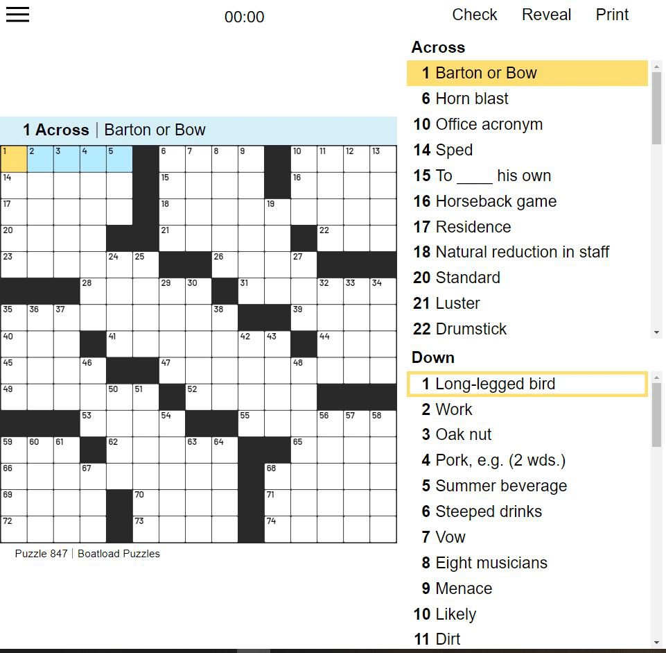 Daily Crossword Puzzle Play For Free Online Every Day