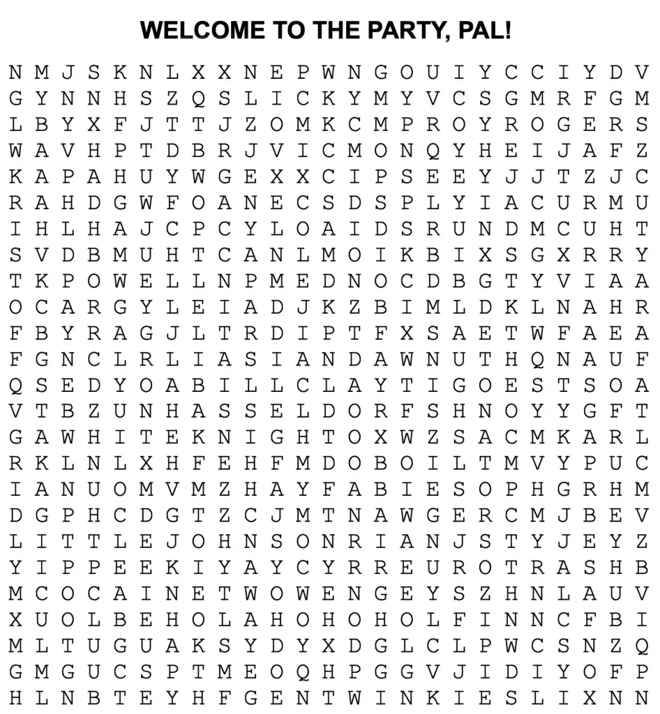 Die Hard Word Search L T Hanlon