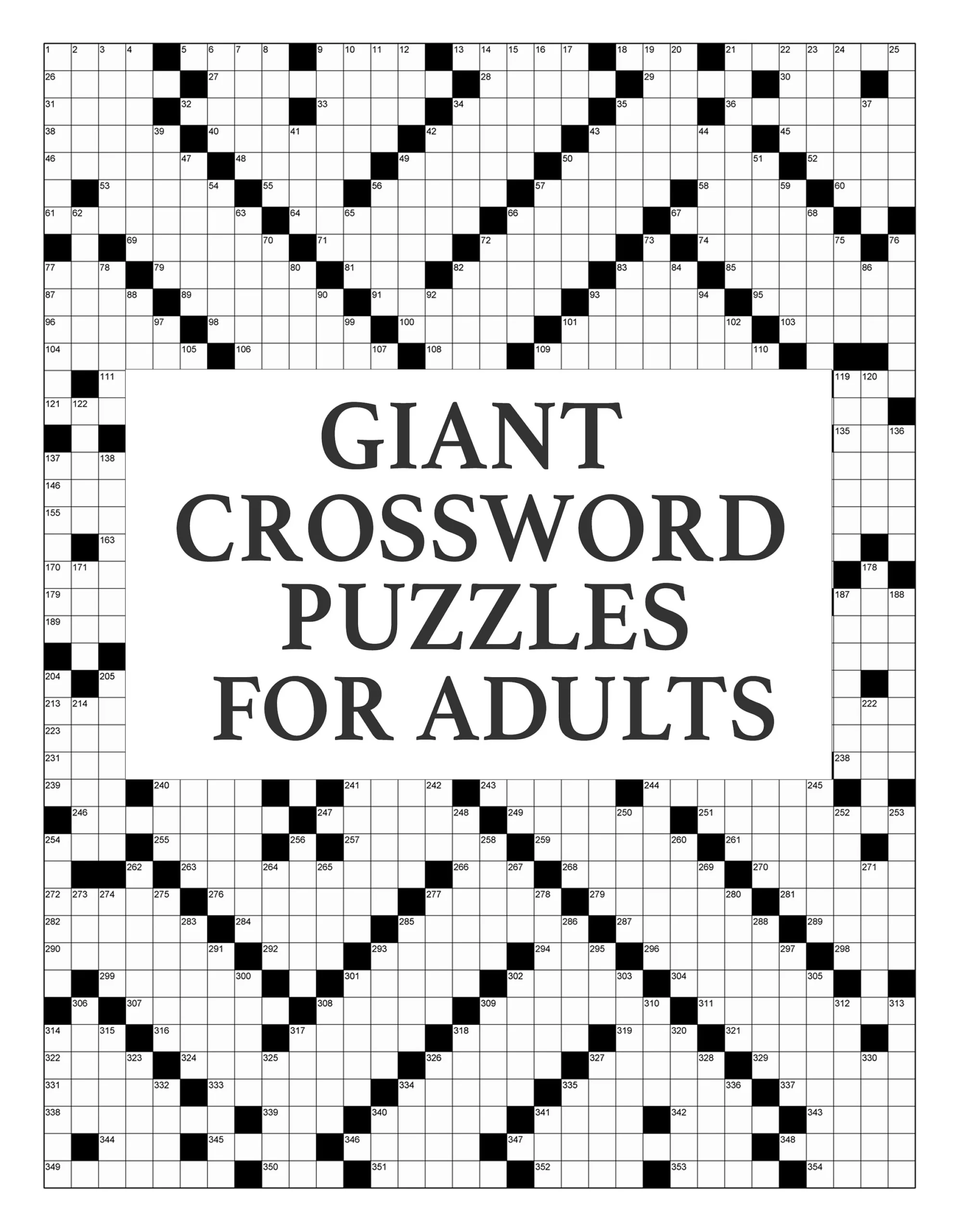 Digital Download 40 Printable Giant Crossword Puzzles For Adults Large Print Easy To Read Mega Size Games With Solutions Etsy Israel