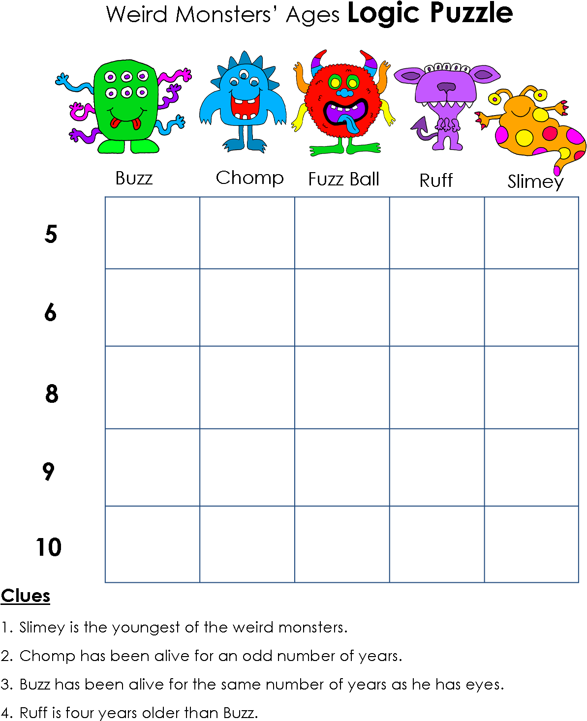 Download HD Printable Logic Puzzles Kids Math Logic Puzzle Transparent PNG Image NicePNG