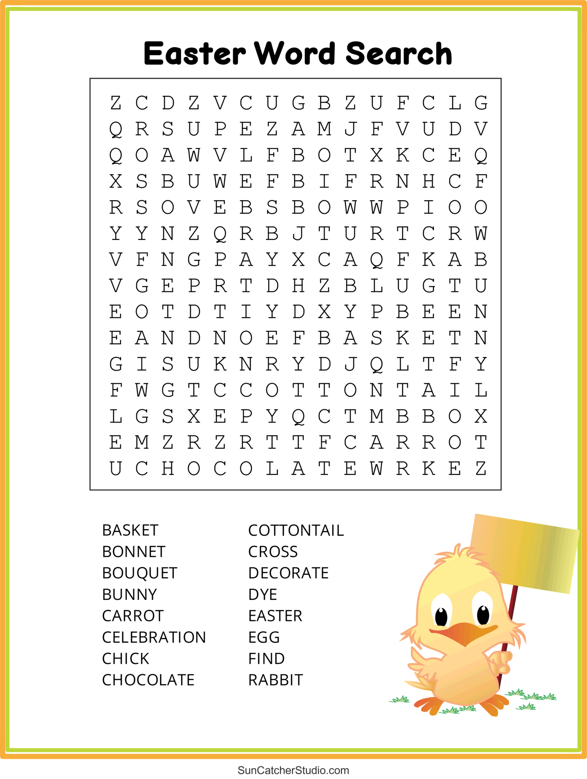 Easter Word Search Free Printable PDF Puzzles Free Printables Lettering SVG Files Tools Apps