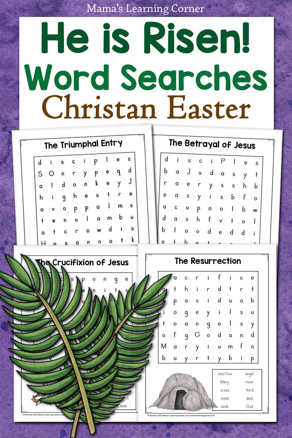 Easter Word Search Printable Christian Puzzle Pages For Kids Mamas Learning Corner