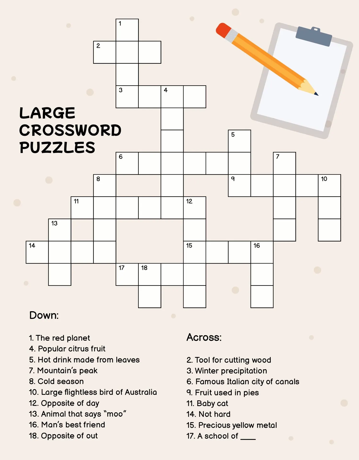 Easy Now Crossword Clue Printable Study Planner