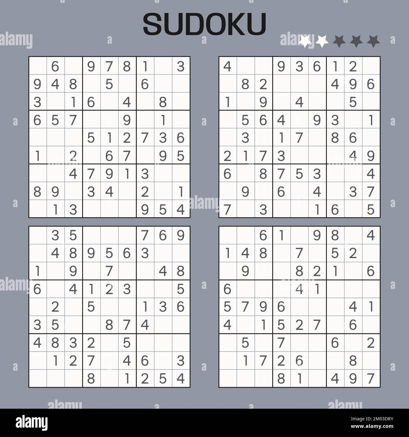 Easy Sudoku Hi res Stock Photography And Images Alamy