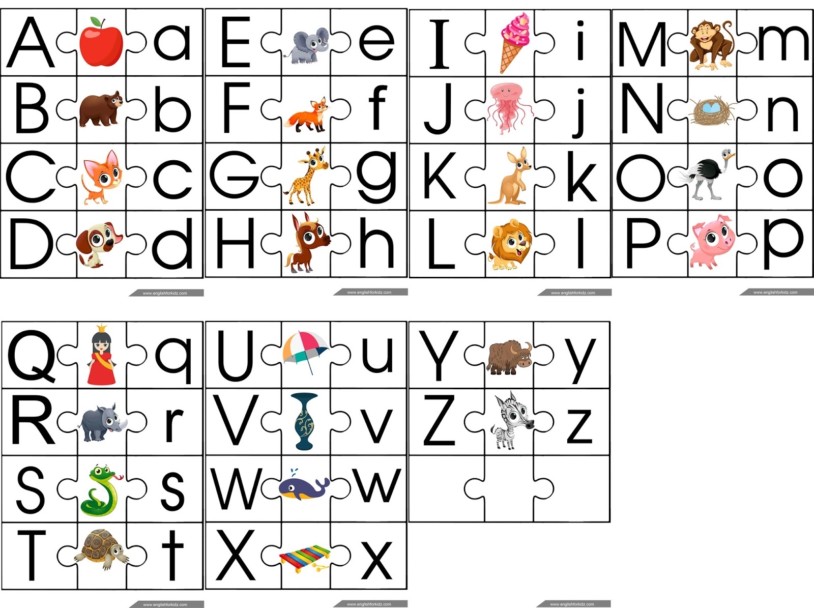 English For Kids Step By Step ESL Game Alphabet Puzzle