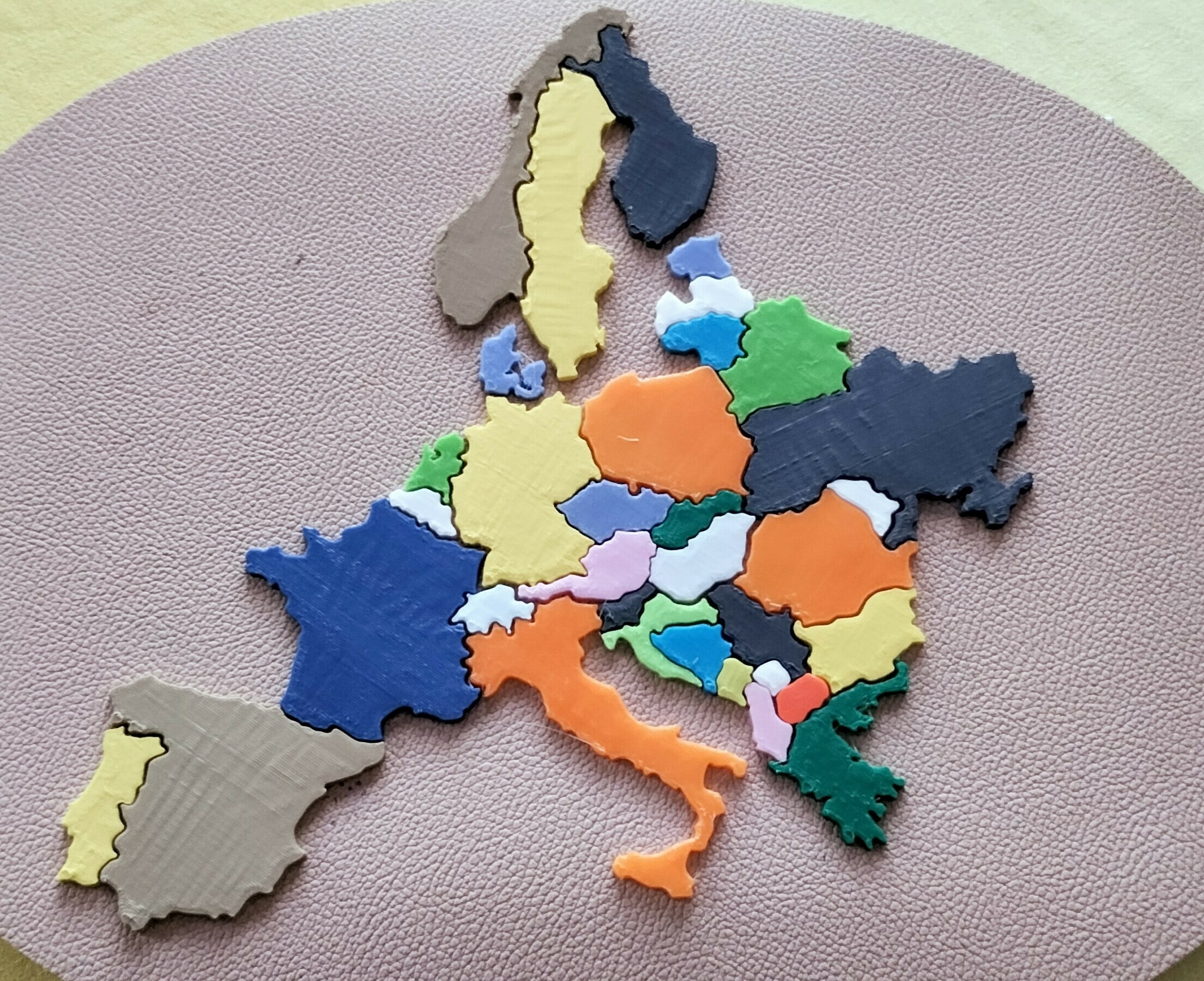  Europe Map Puzzle 3D Print With The Artillery Sidewinder 2 3D Printer Cults