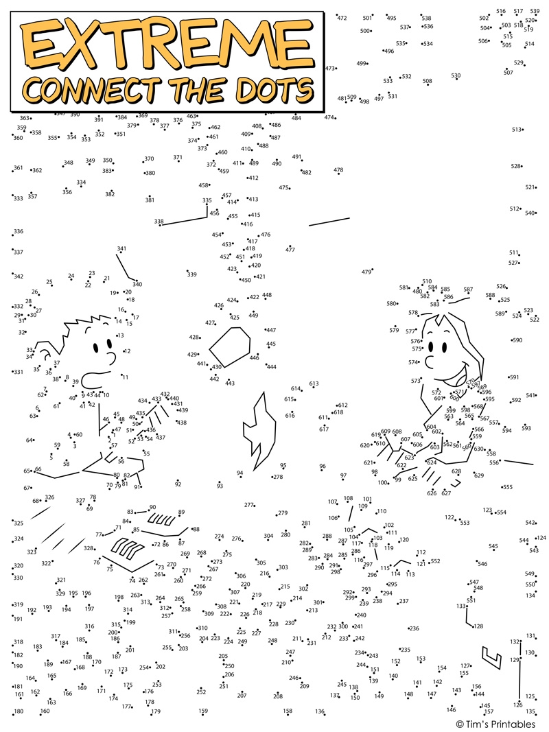 Extreme Connect The Dots The Camping Trip Tim s Printables