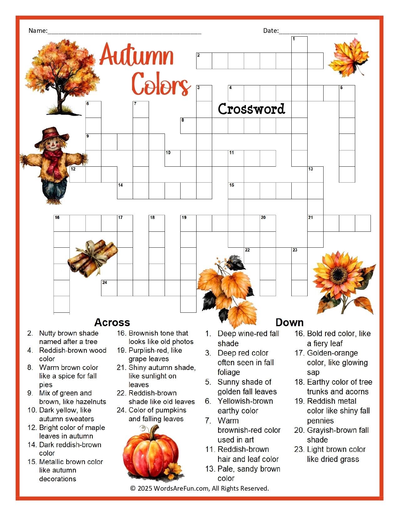 Fall Crosswords