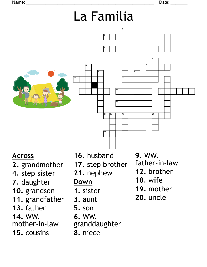 Family Members Word Search WordMint