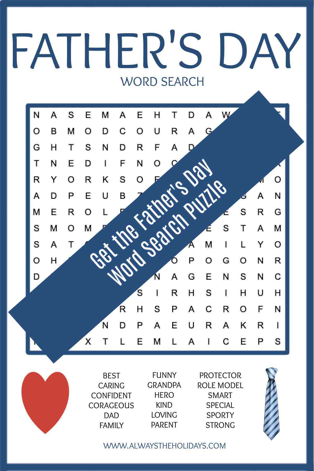 Father s Day Word Search Printable Free Word Find Printable