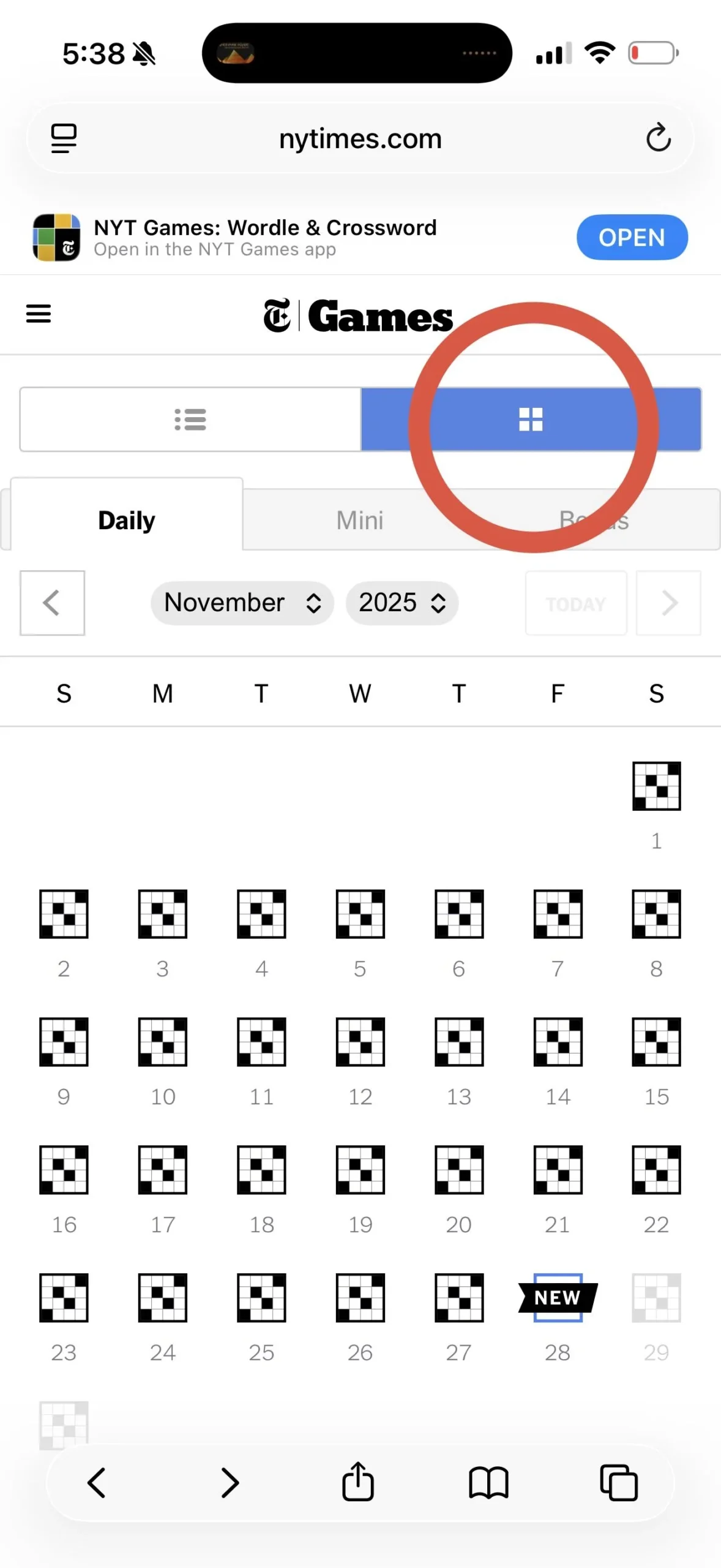 For Those Needing Help Printing The NYT Crossword On The Safari Mobile Browser R crossword