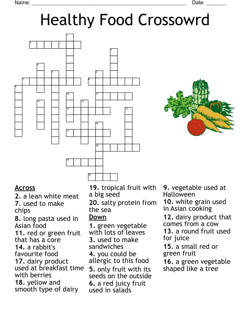 Foreign Foods Crossword WordMint