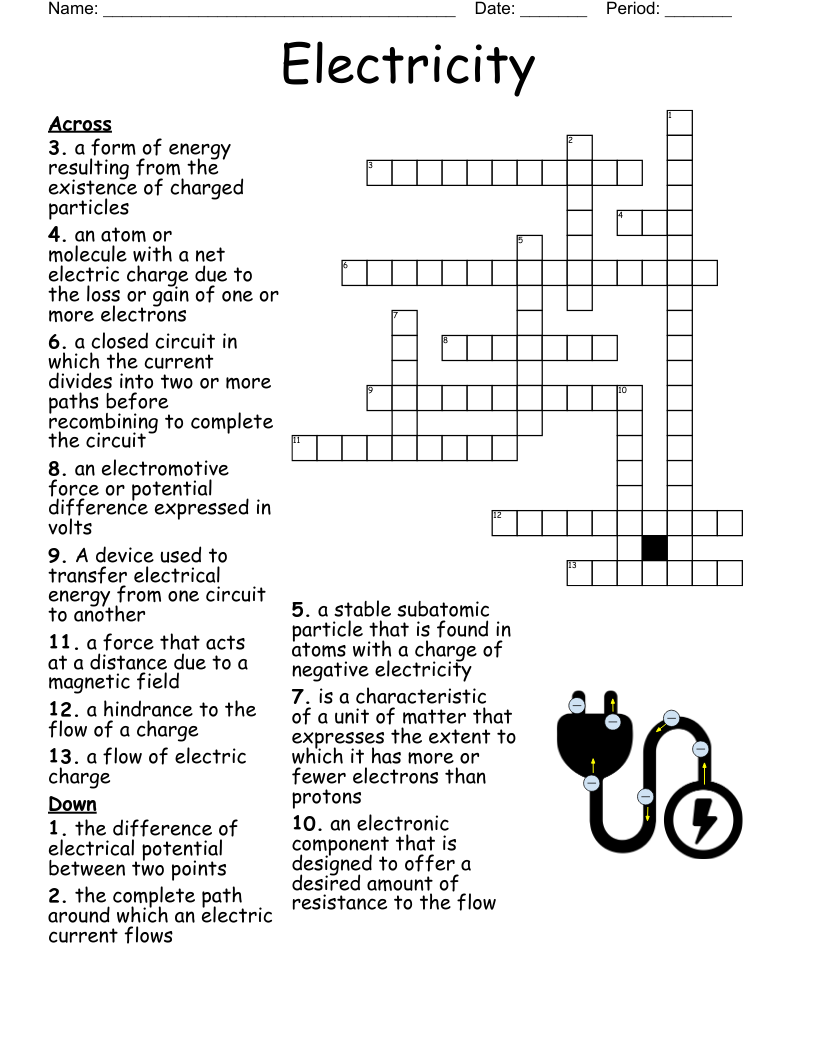 Fourth Grade Science Crossword WordMint