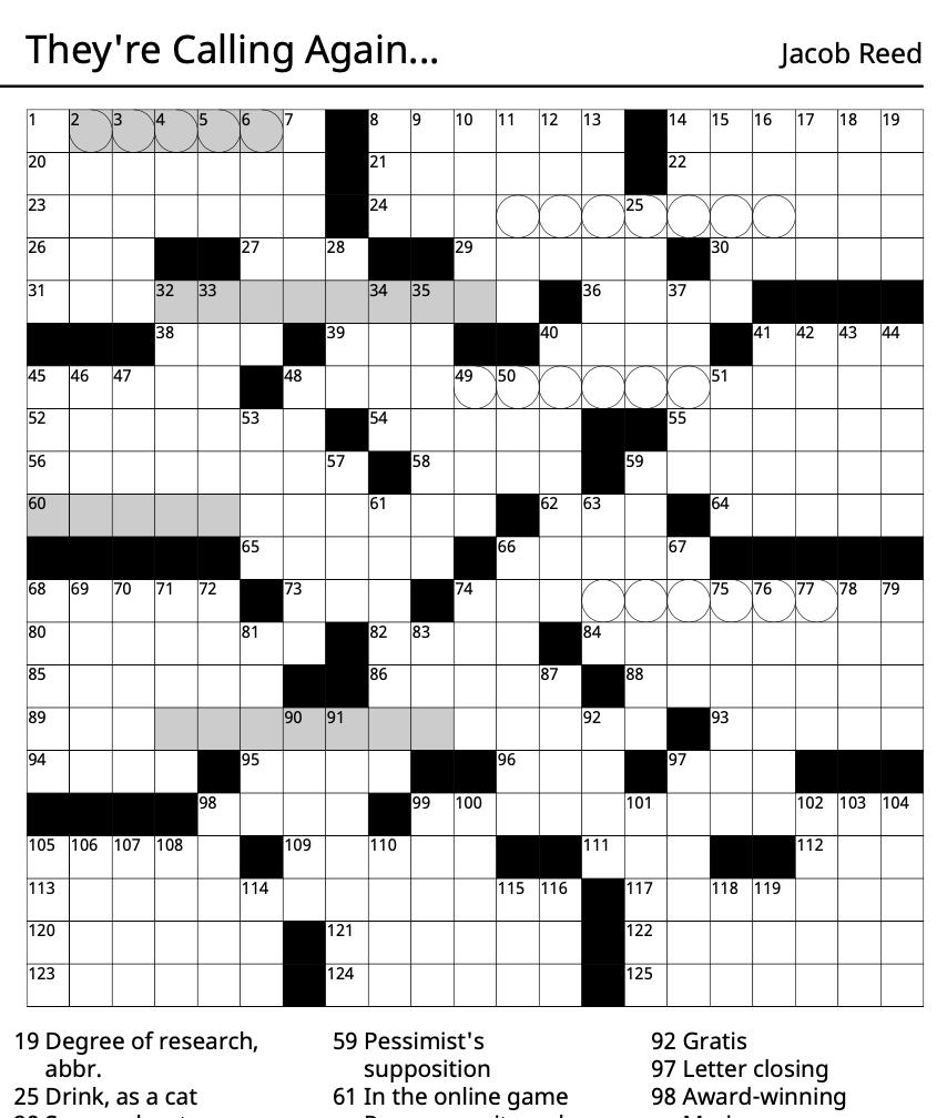 Frasier Crossword Puzzle R Frasier
