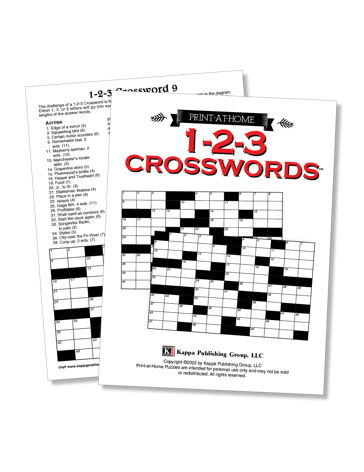 Free 1 2 3 Crossword Sample PDF Print at Home Crossword Kappa Puzzles