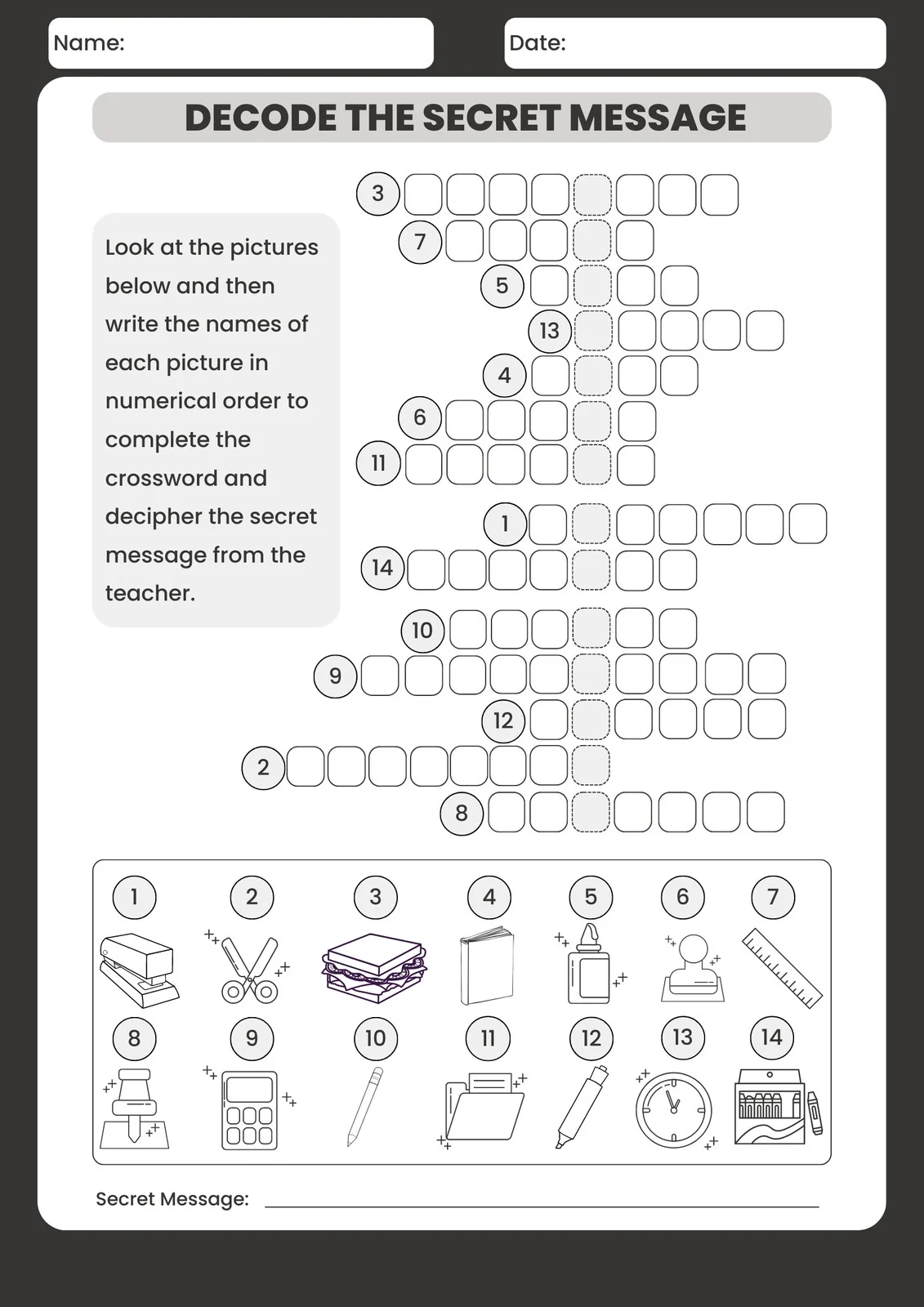 Free And Customizable Crossword Puzzle Templates Canva
