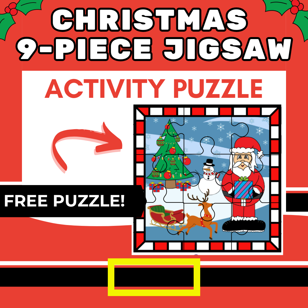 Free Christmas 9 Piece Jigsaw Puzzle Made By Teachers
