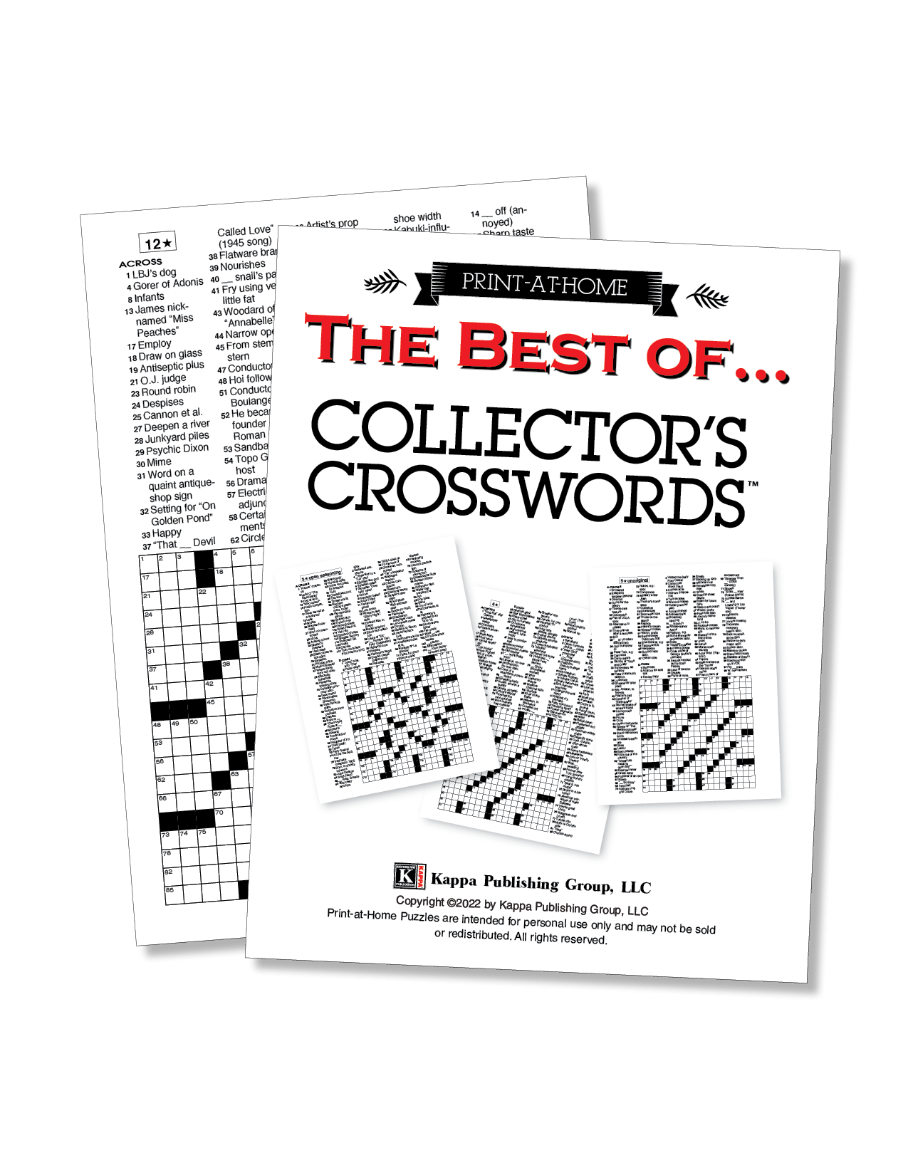 Free Collector s Crosswords Sample PDF Print at Home Crossword Kappa Puzzles
