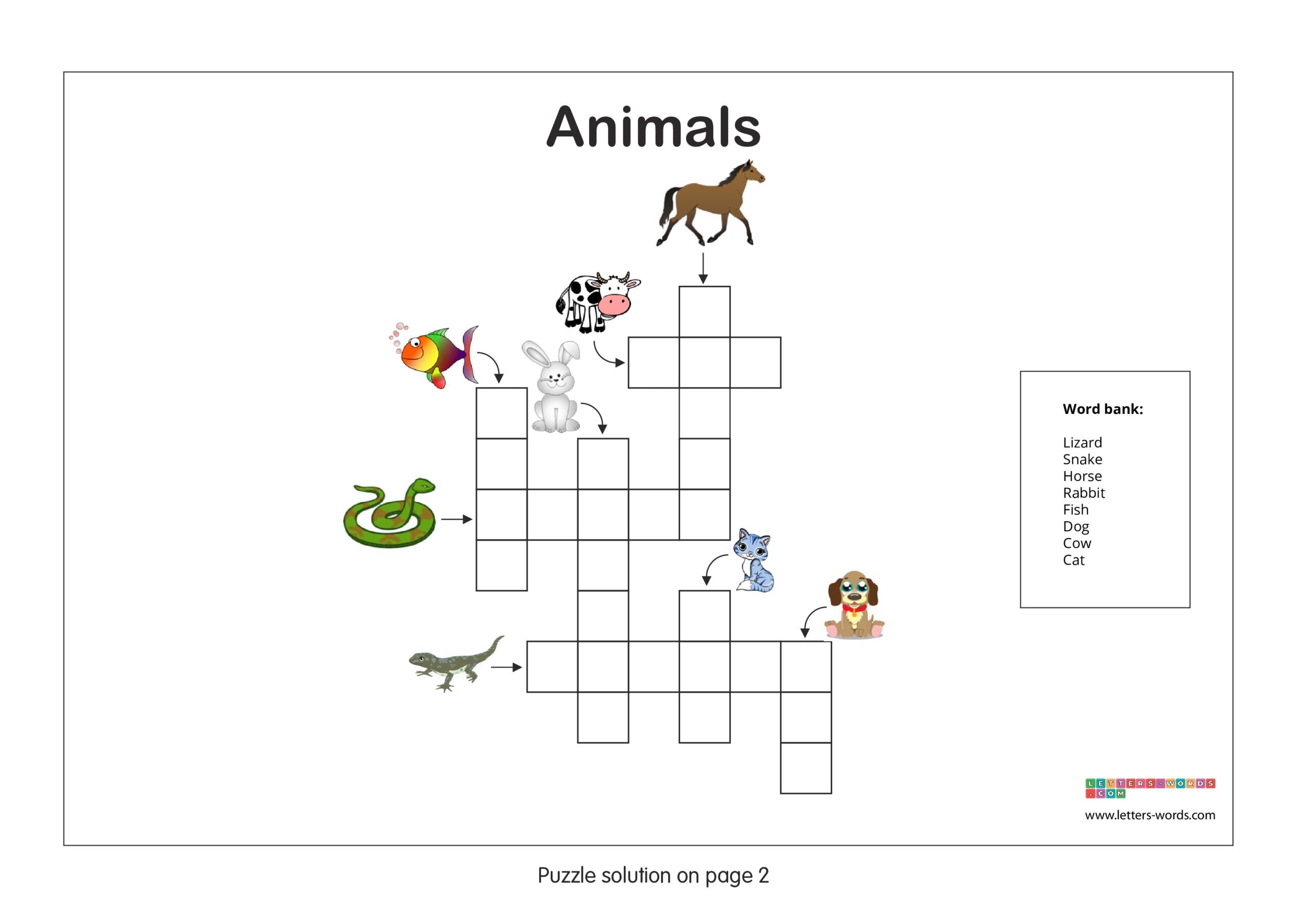  Free Crossword Puzzles For Children With Printable Solutions