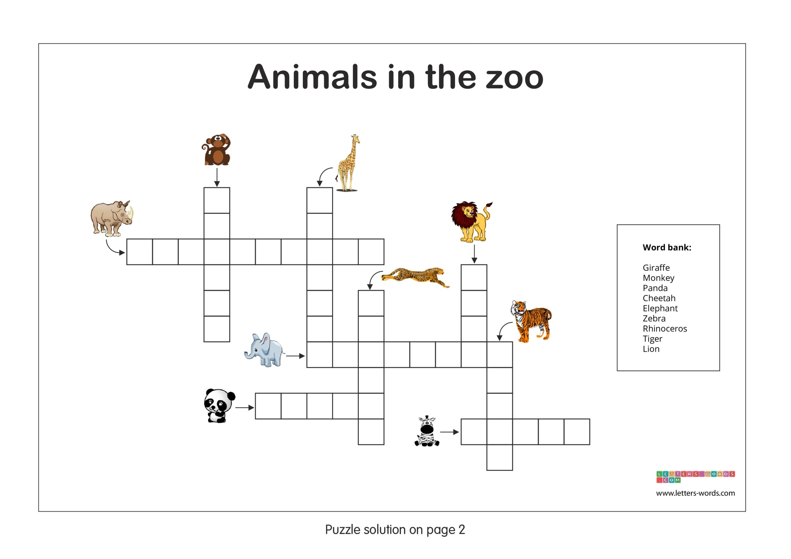 Free Crossword Puzzles For Children With Printable Solutions