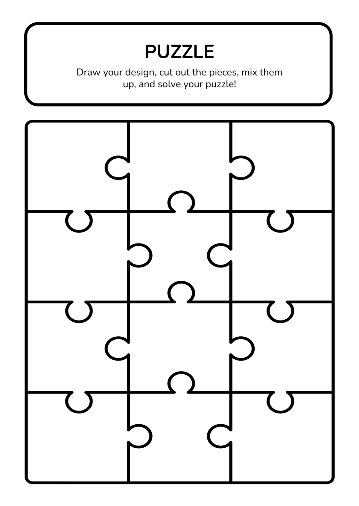 Free Editable Puzzle Template To Edit Online