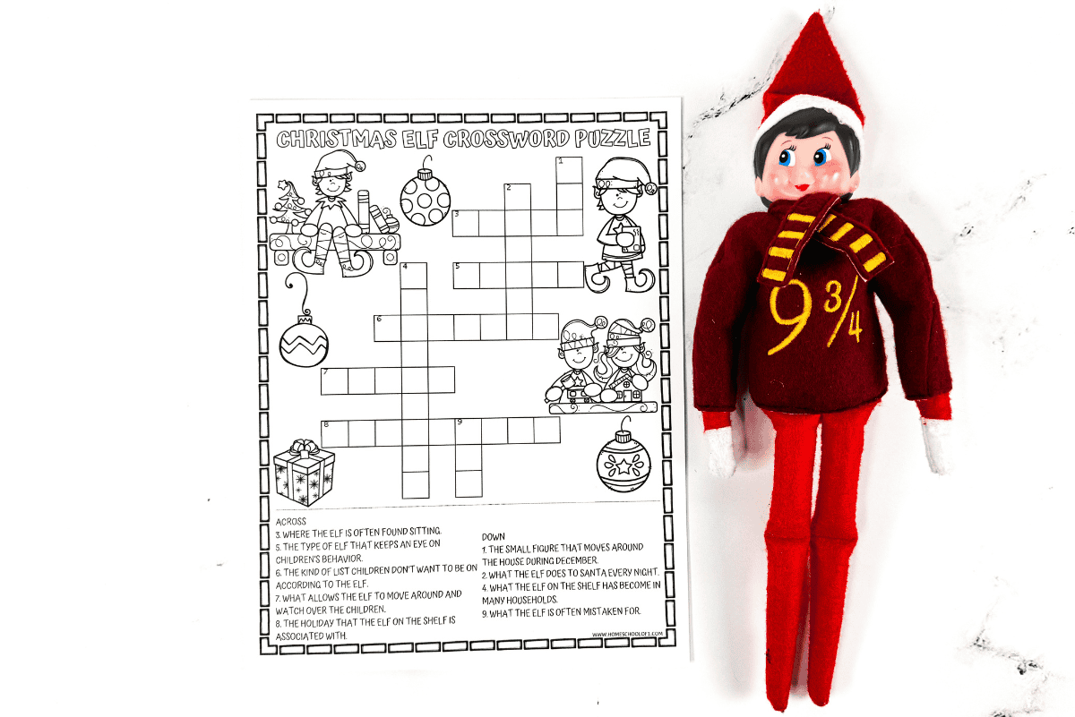 Free Elf On The Shelf Crossword Puzzle