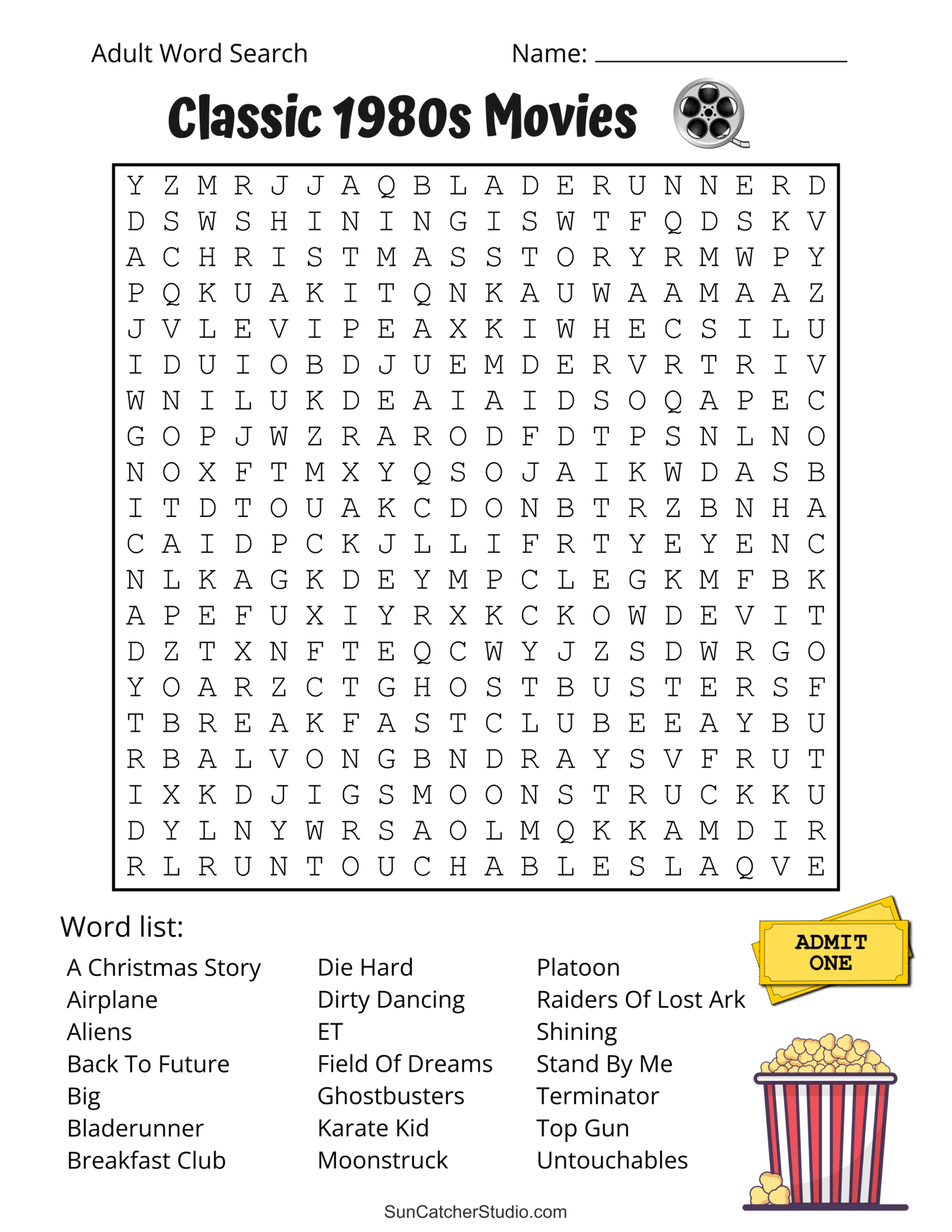 Free Printable 80s Word Search Puzzles For Adults Free Printables Lettering SVG Files Tools Apps