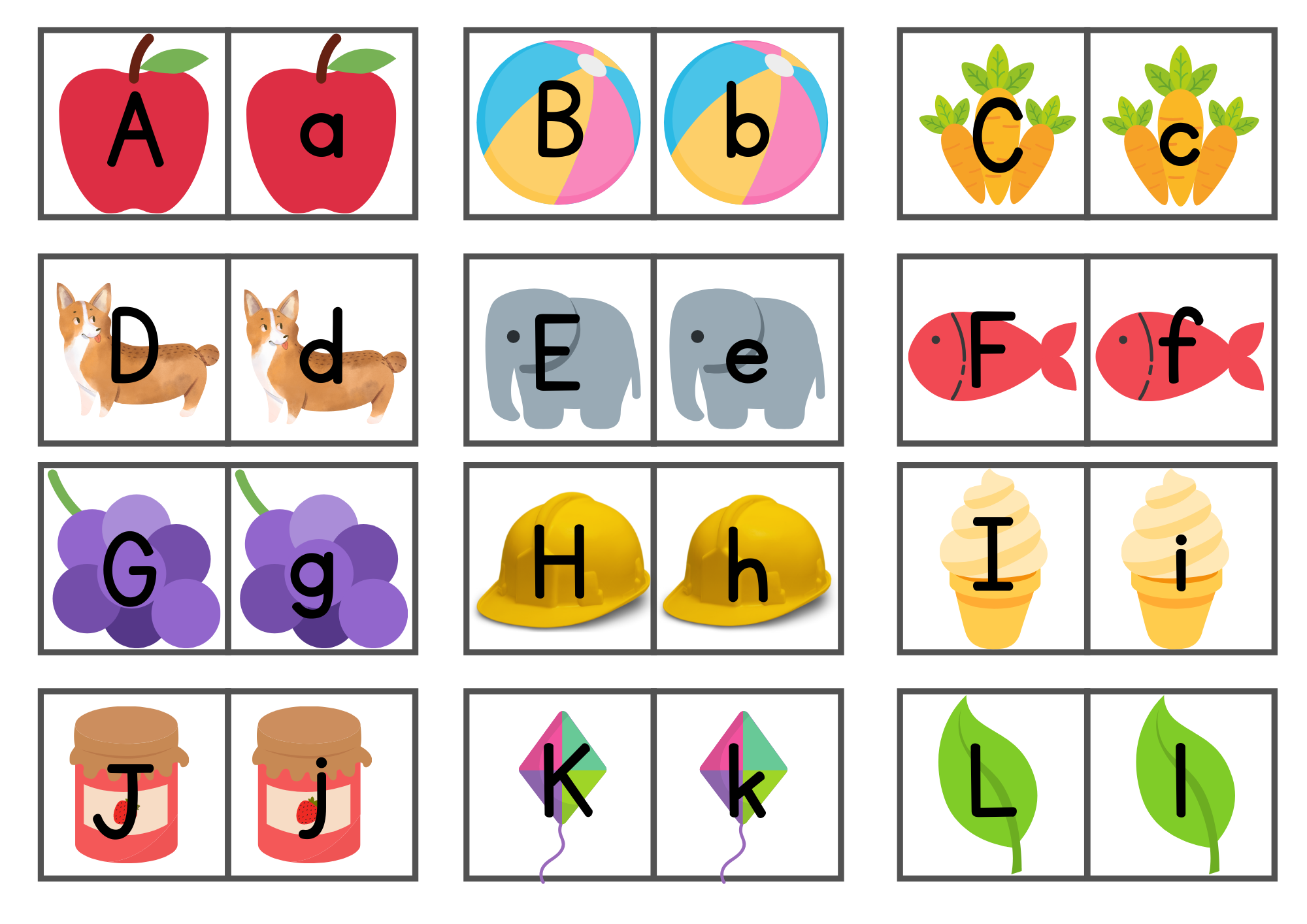 Free Printable ABC Memory Matching Game LovingHomeschool