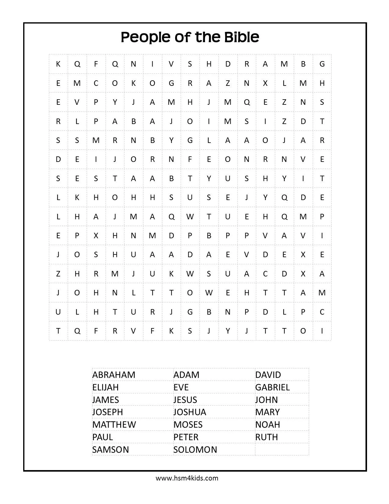 Free Printable Bible Word Puzzles Printable Party Favors