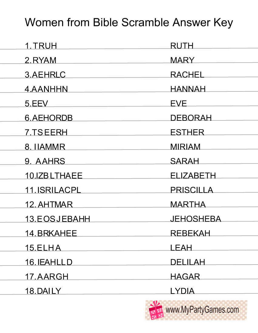 Free Printable Bible Word Scramble Puzzles Free Printable Bible Word Scramble Puzzles