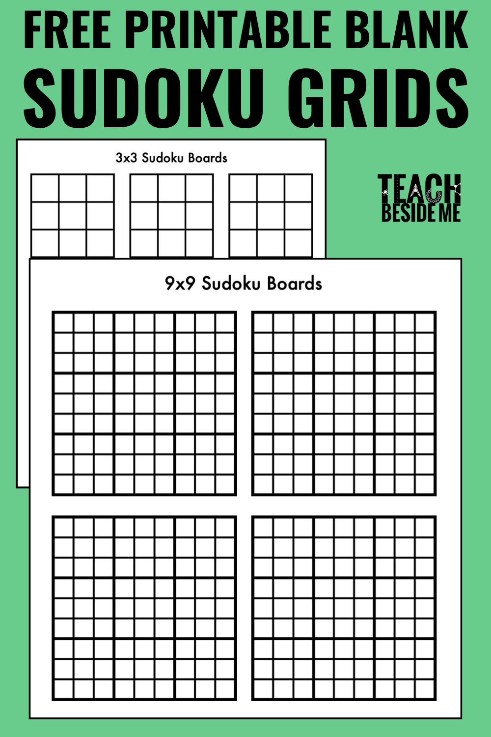 Free Printable Blank Sudoku Grids Teach Beside Me