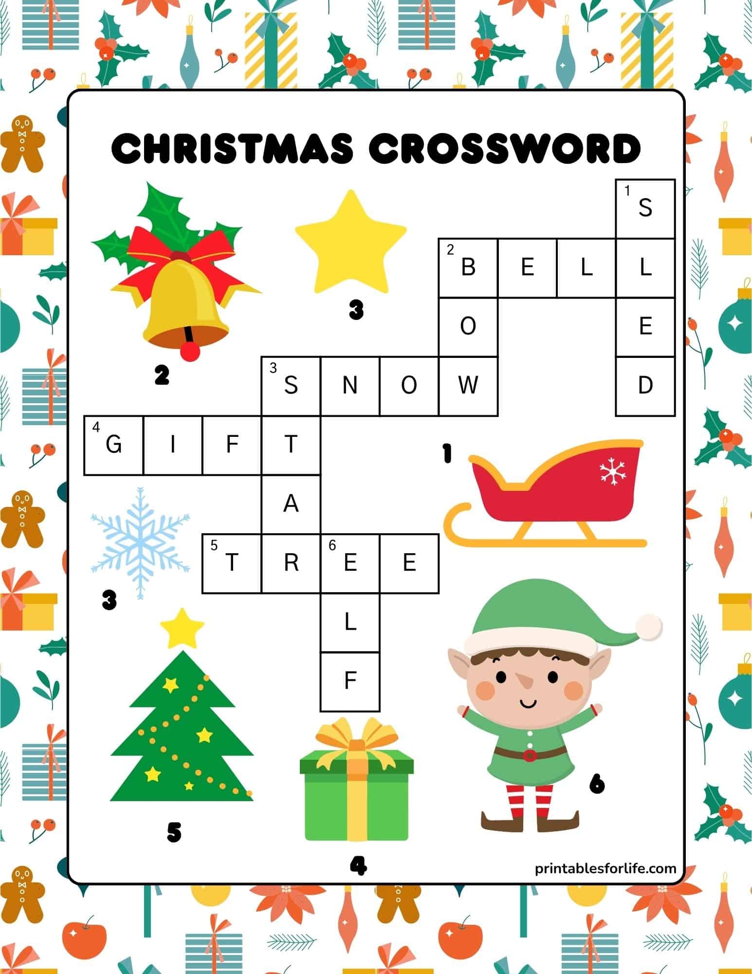 Free Printable Christmas Crossword Puzzle For Kids
