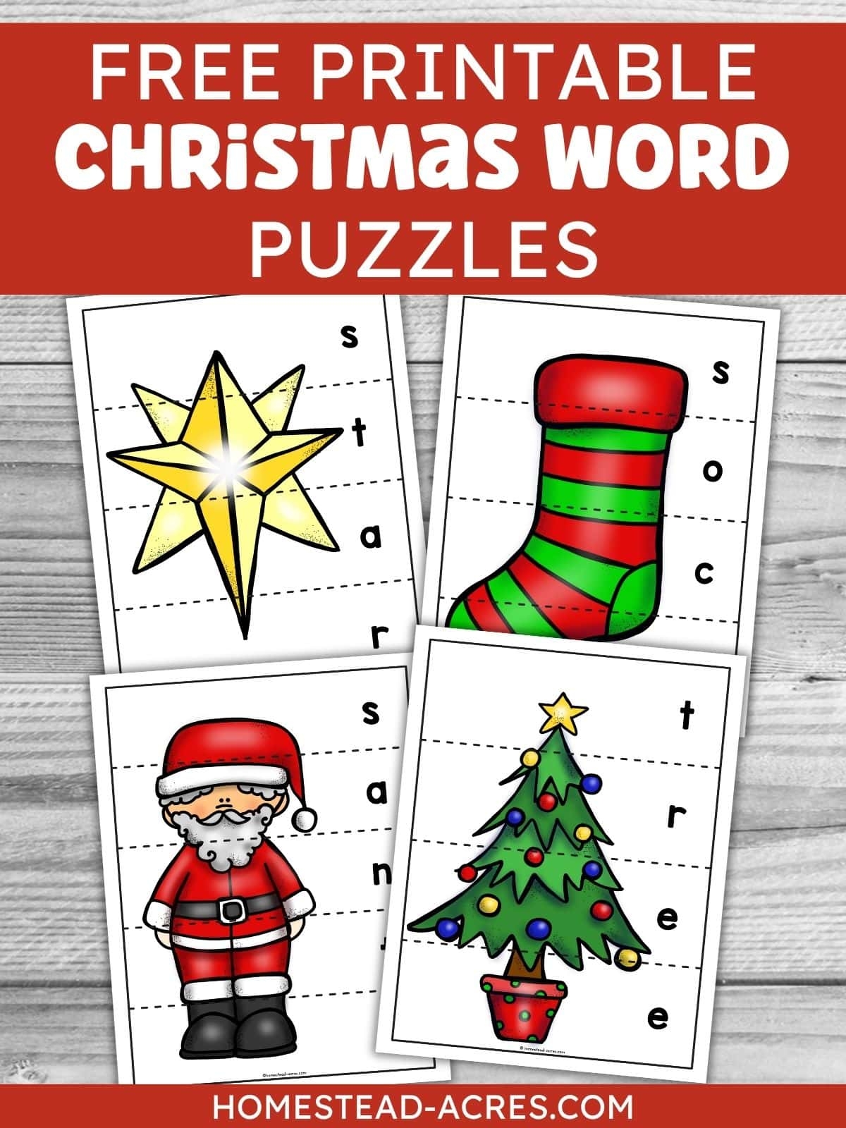 Free Printable Christmas Word Puzzles