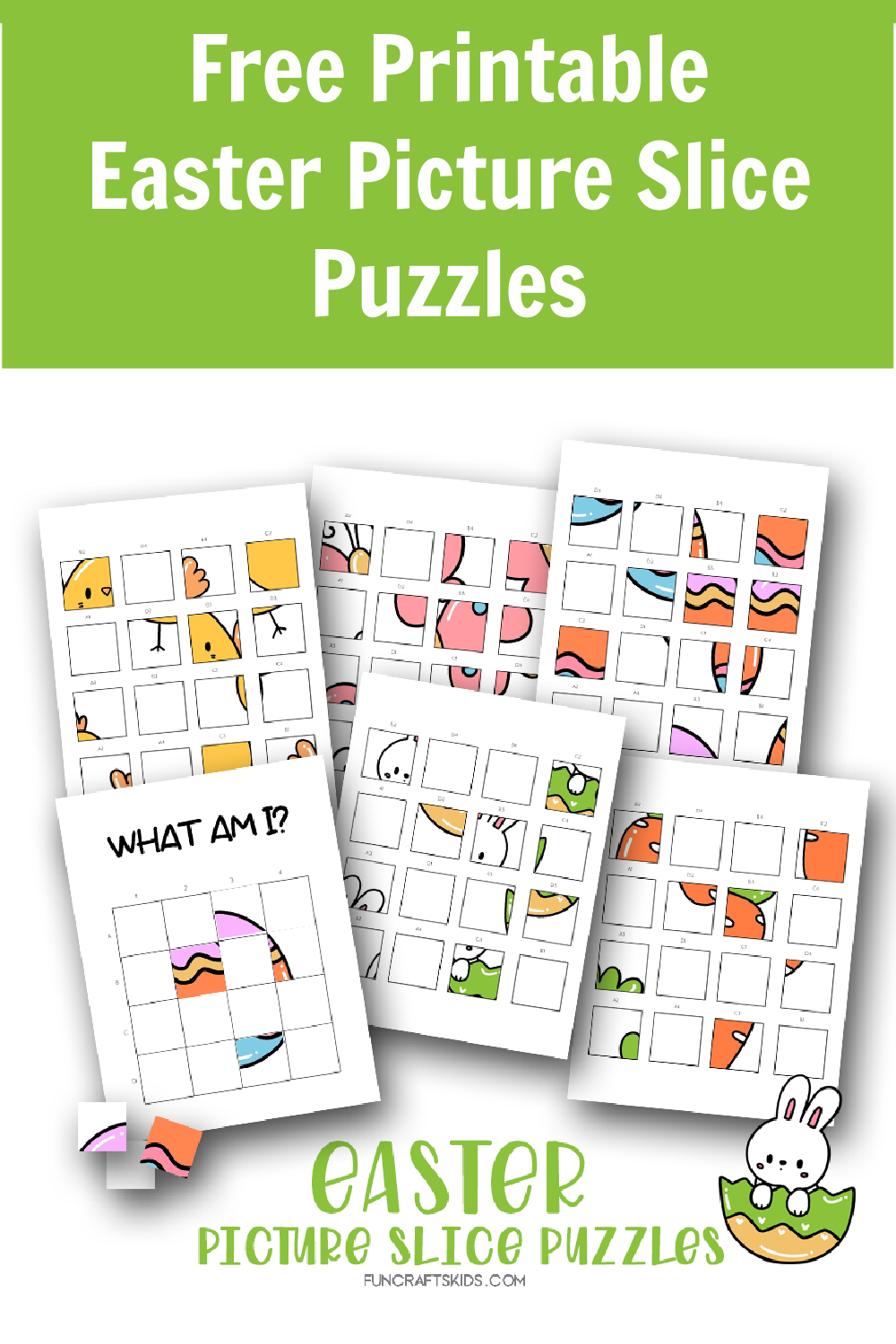 Free Printable Easter Picture Slice Puzzles Fun Crafts Kids