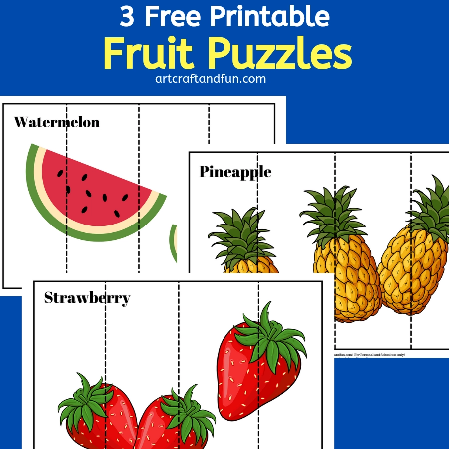 Free Printable Fruit Puzzles For Kids 