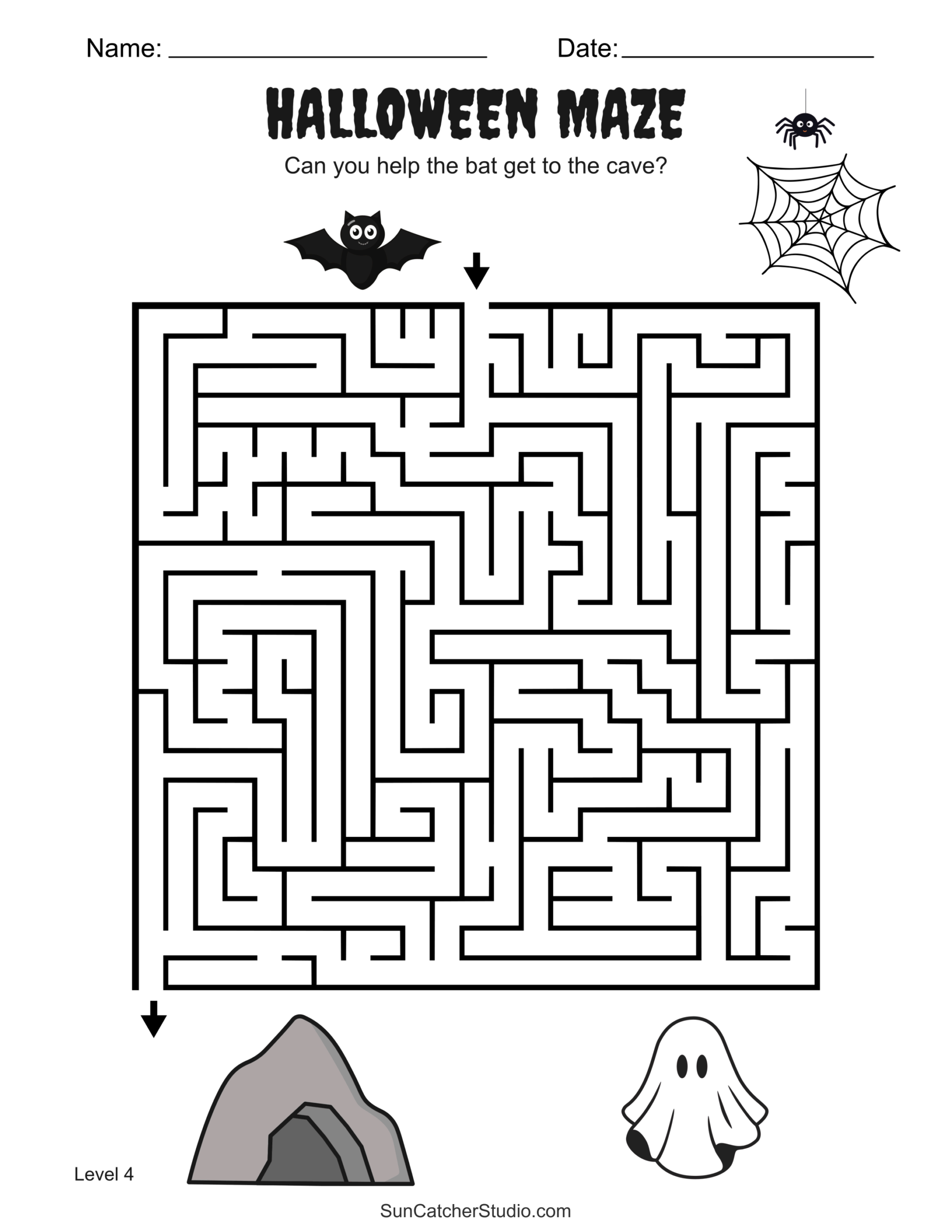 Free Printable Halloween Maze Worksheets And Puzzles Free Printables Lettering SVG Files Tools Apps