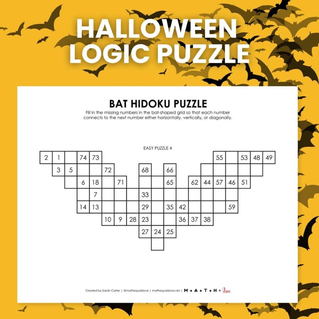 Free Printable Halloween Puzzles Math Love